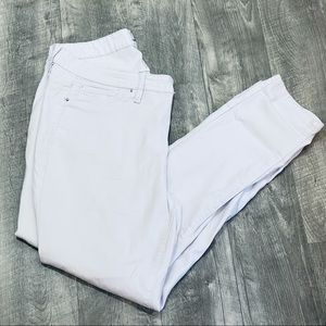 Plus size white skinny ankle pants 20W